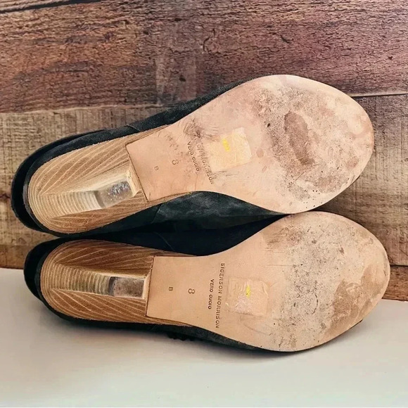 Sigerson Morrison Faro Suede Peep Toe Tassel Bootie - Picture 5 of 6